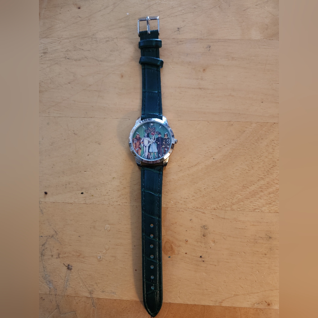 Black Leather Strap Watch